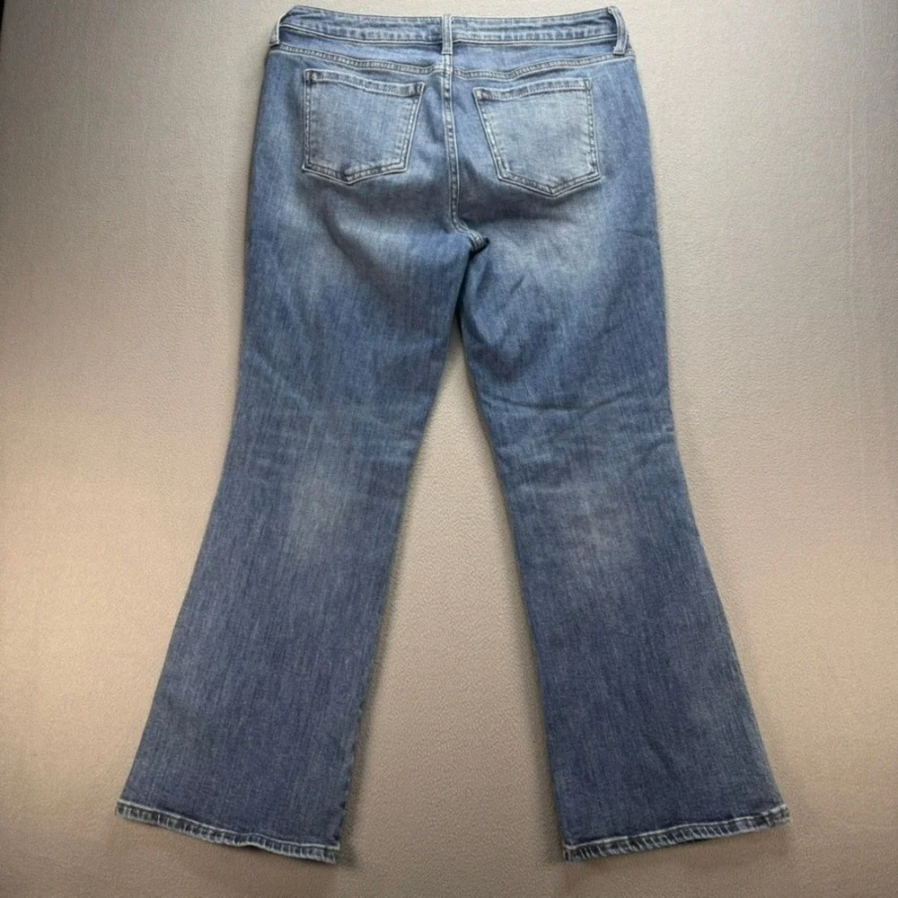 KUT from the Kloth Jeans Women 10 Blue Kelsey Ankle Flare Mid Rise Stretch Denim